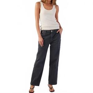 NEW AMO billie field pant in pewter amo